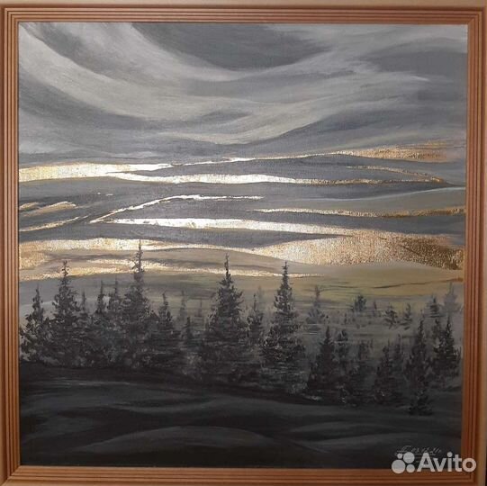 Картина абстракция акрилом