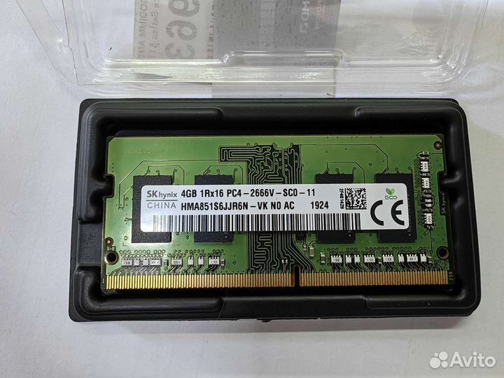 Оперативная память hynix 4Gb DDR4 1Rx16 PC4-2666v