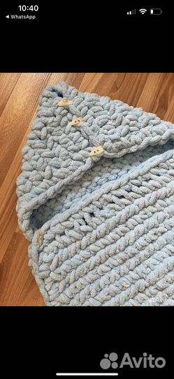 Конверт детский для коляски вязаный ручная работа