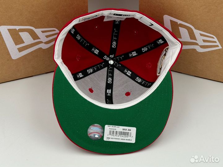 Бейсболка New Era MLB NY Yankees Red/Green UV 7s