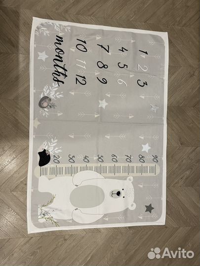 Плед детский с метрикой + карточки