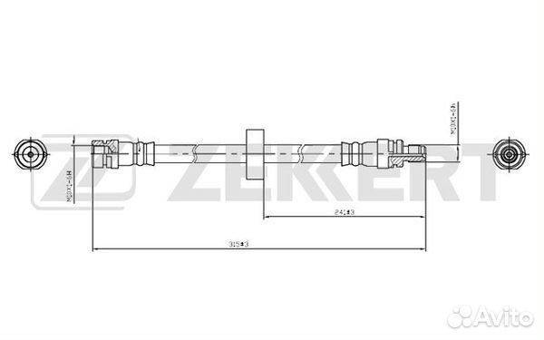 Шланг тормозной задний Ford Mondeo