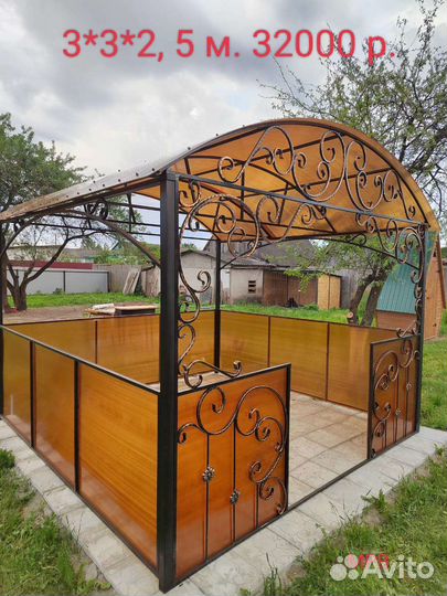 Беседка металлическая с элементами ковки