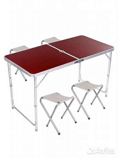 Стол туристический, складной, со стульями