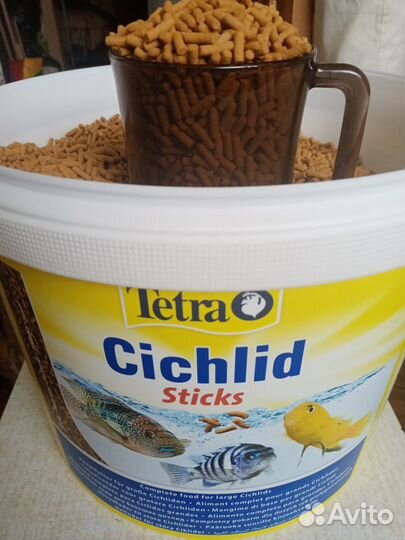 Корм для рыбок, хромис, попугай