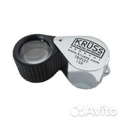 Лупа 15X kruss 15х\16мм хром