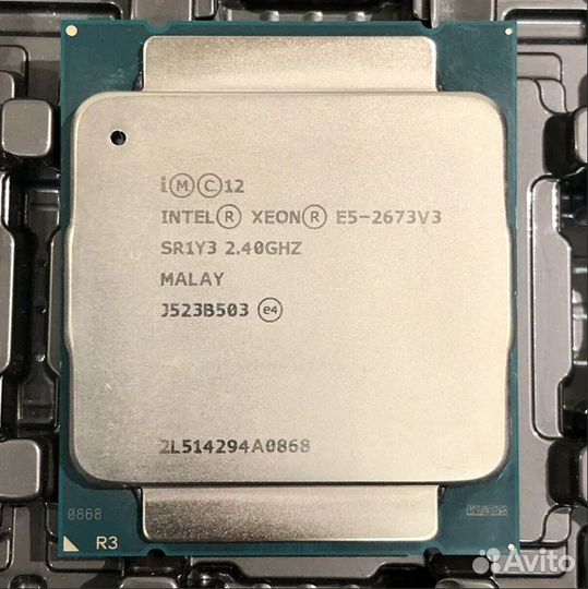 Intel Xeon E5 2673 V3 12 ядер, 2.7 ггц, 24 потока