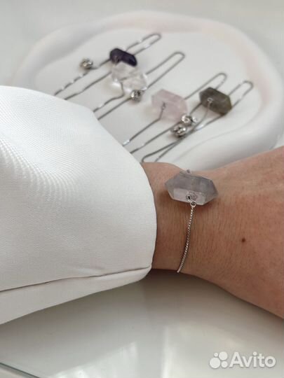 Браслеты с натуральными кристаллами