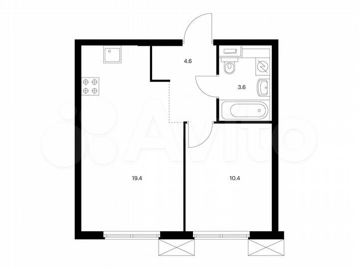 Квартира-студия, 38 м², 25/33 эт.