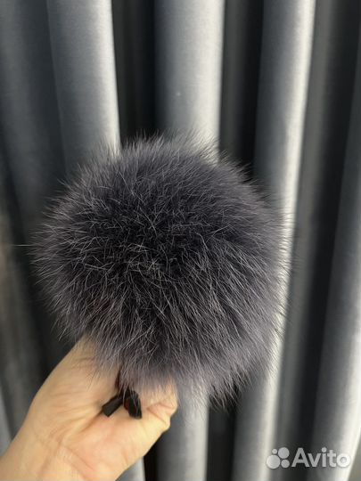 Меховые помпоны натуральные качество люкс