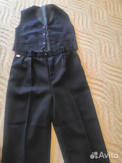 Школьная форма тёмно-синяя на мальчика 8-10 лет