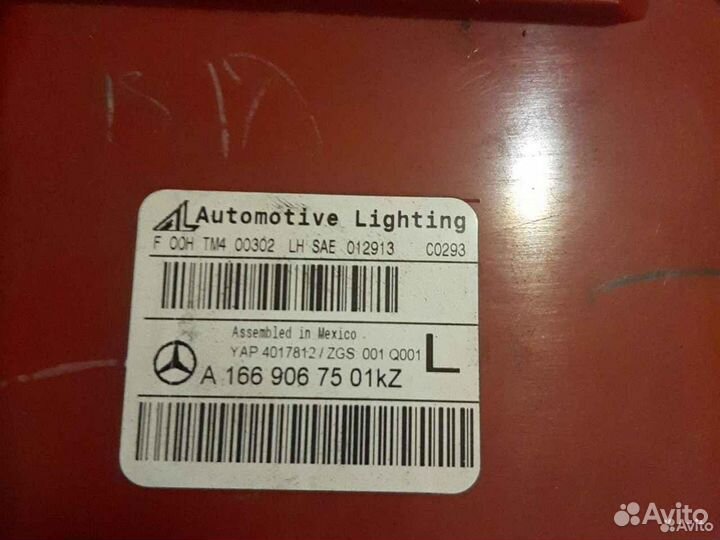 Фонарь левый мерседес gl166