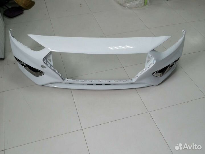 Бампер передний на Хендай Солярис 2