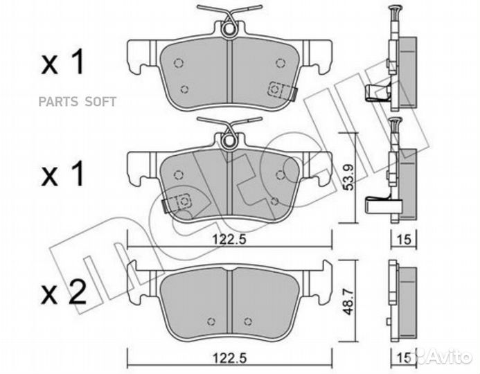 Metelli 2211310 22-1131-0 колодки дисковые зад.\ H