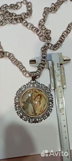 Старинное колье серебро Европа