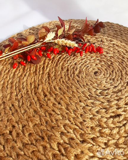Салфетка из джута для сервировки,джутовый плейсмат