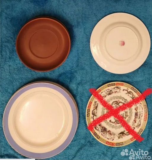 Посуда, набор тарелок СССР, части сервиза