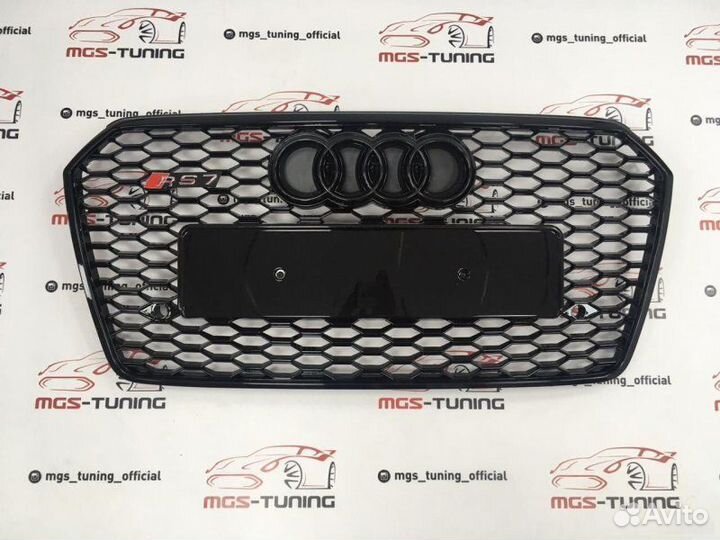 Решетка на Audi A7 14-17 гг. в стиле RS7 дизайн 4