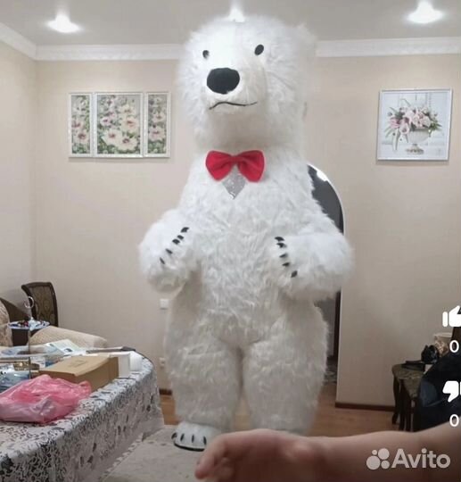 Надувной костюм медведя