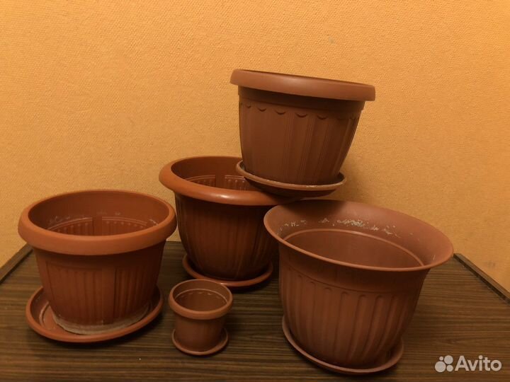 Горшок для цветов кашпо пластик