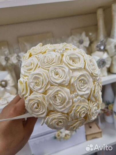 Букет-дублер из атласных цветов