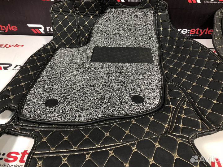 Ковры салона 3D Toyota Rav4 12-19г Левый руль 002