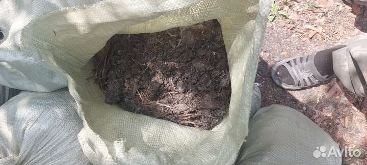 Перегной конский в мешках
