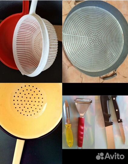 Набор для сыра, дуршл. эмалир. и ярус, ножи