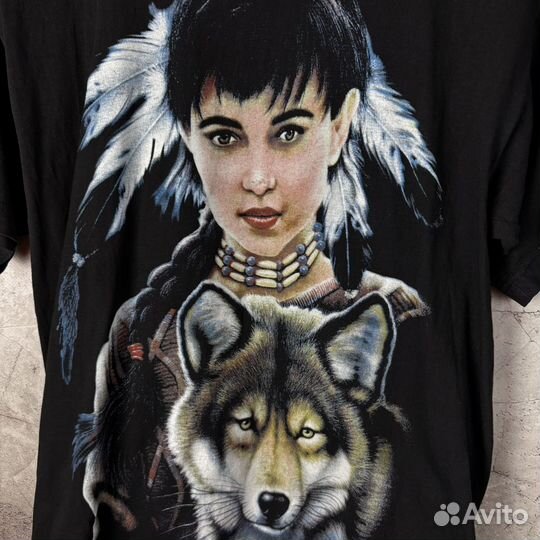 Squaw Wolf винтаж мерч футболка