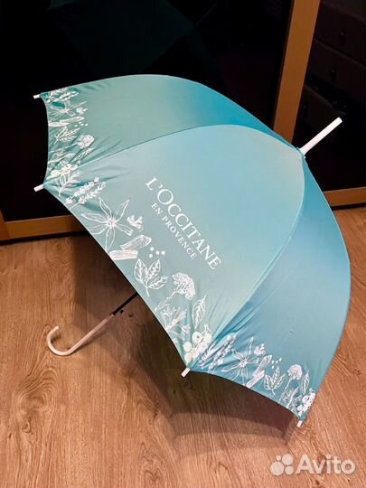 Зонт трость loccitane новый голубой