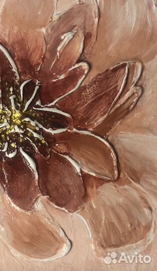 Интерьерная картина текстурная цветы