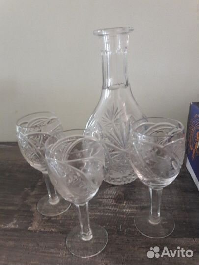 Рюмки и штоф хрусталь