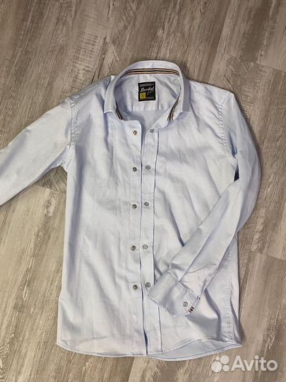 Рубашка для мальчика приталеная 152