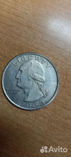 Монета США 1 доллар 1865