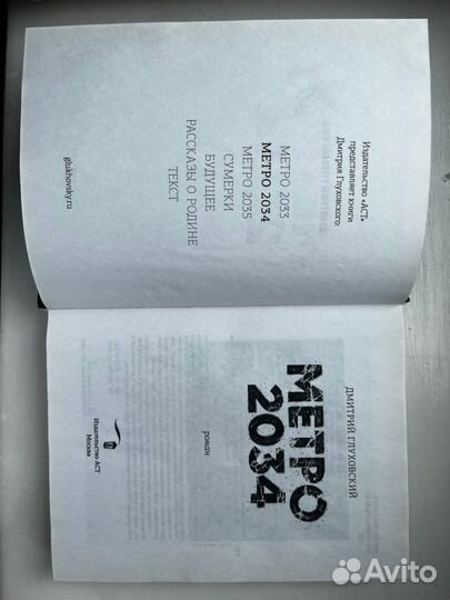 Дмитрий Глуховский «Метро 2034»