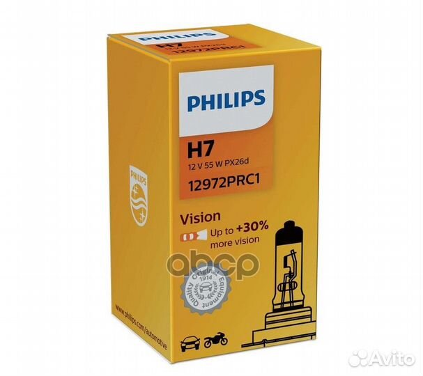 Лампа H7 Premium 12V 55W PX26d 12972PRC1 Philips