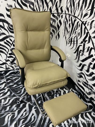 Президентское кресло + держатель ног (хаки)