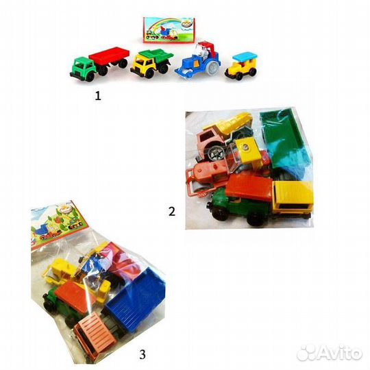 Набор из 4-х машинок Спецтехника С-88-Ф