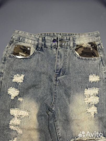 Джинсы Клёш Rick Owens Distress Multimaterial type