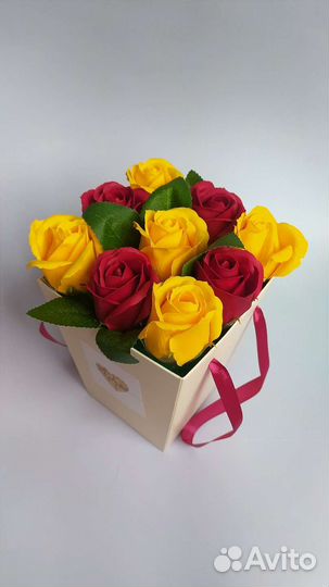 Букет из мыльных роз