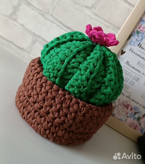 Корзинка из трикотажной пряжи