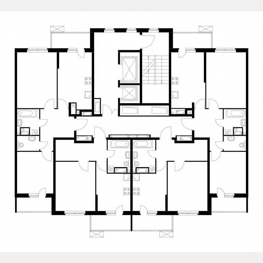 2-к. квартира, 55,1 м², 6/24 эт.