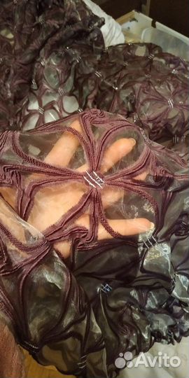 Тюль лило-феолет