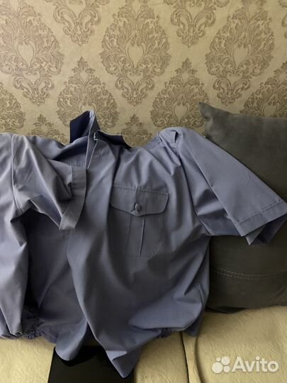 Рубашка форменная голубая