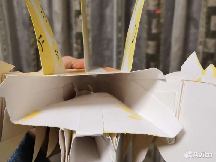 Дракон бумажный из картона в подарок арт