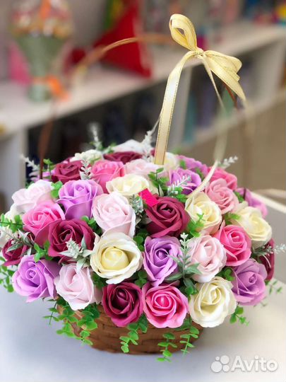 Букет из мыльных цветов