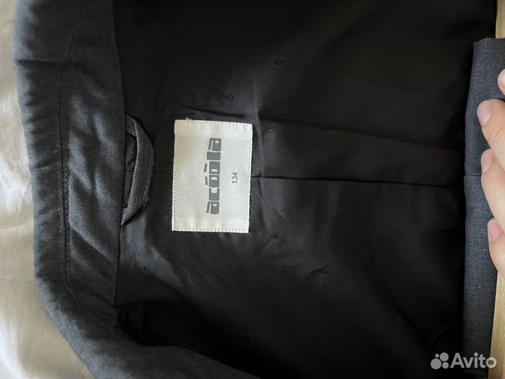 Школьный костюм для мальчика 128 134 серый