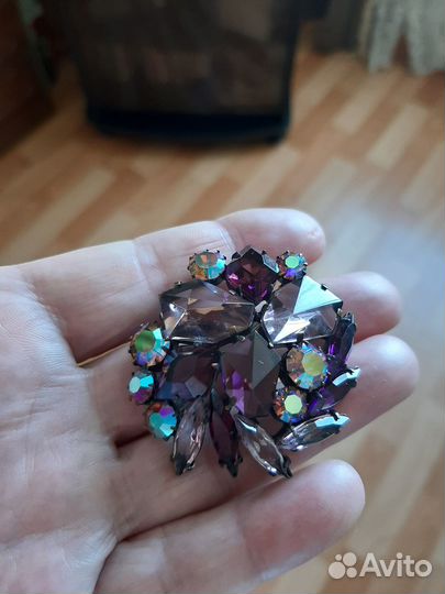 Брошь винтаж, Чехословакия, аврора бореалис