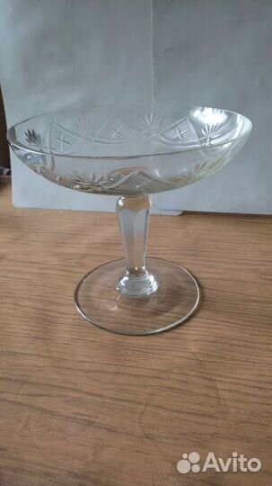 Ваза для фруктов хрустальная СССР