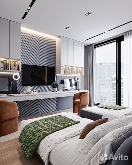 Детская Мебель для Двух Школьников